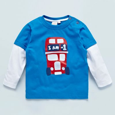 bluezoo Boys blue No. 1 bus t-shirt