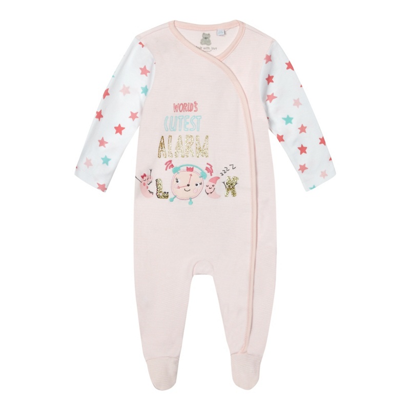 bluezoo - Baby Girls' Pink 'Worlds Cutest Alarm Clock' Sleepsuit Review