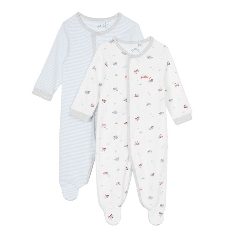 J by Jasper Conran - Pack Of Two Babies Pale Blue Sleepsuits Review