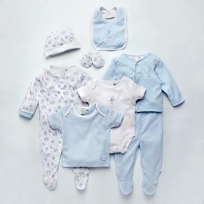 Designer Babies pale blue eight-piece sleeping set                                                                              