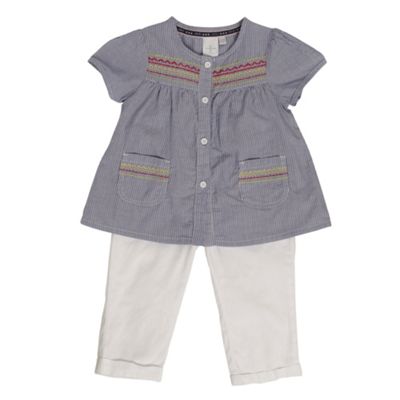 Babys woven blouse and trousers set