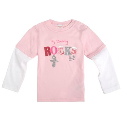 Babies pink daddy print top                                                                                                     
