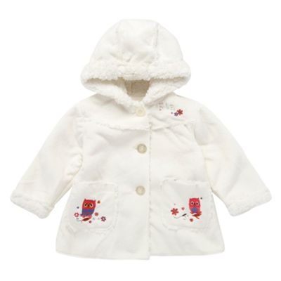 Babys white embroidered coat