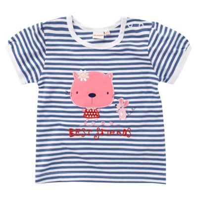 bluezoo Babys blue striped t-shirt