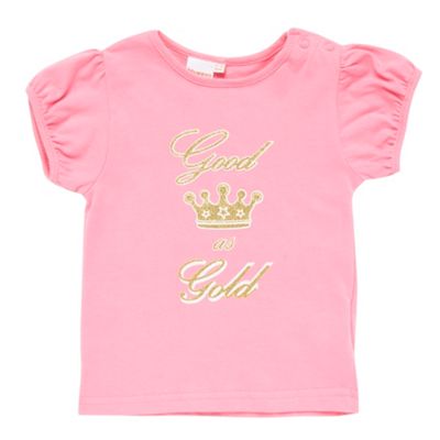 bluezoo Babys pink Good as Gold t-shirt