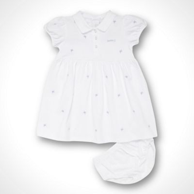 Designer Babies white embroidered tennis dress                                                                                  