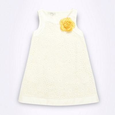 Designer Babies white embroidered flower dress                                                                                  
