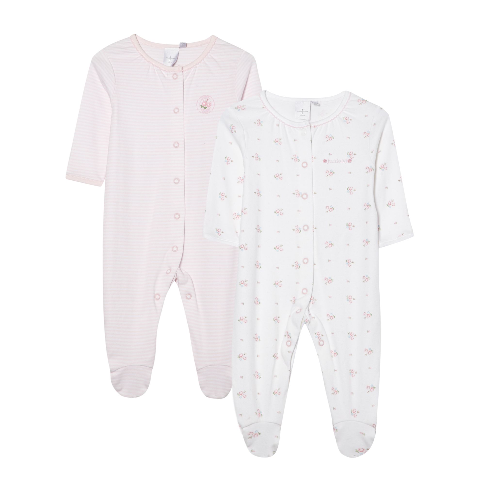 J By Jasper Conran Kids Designer Babies Pack Of Two Pink Sleepsuits
