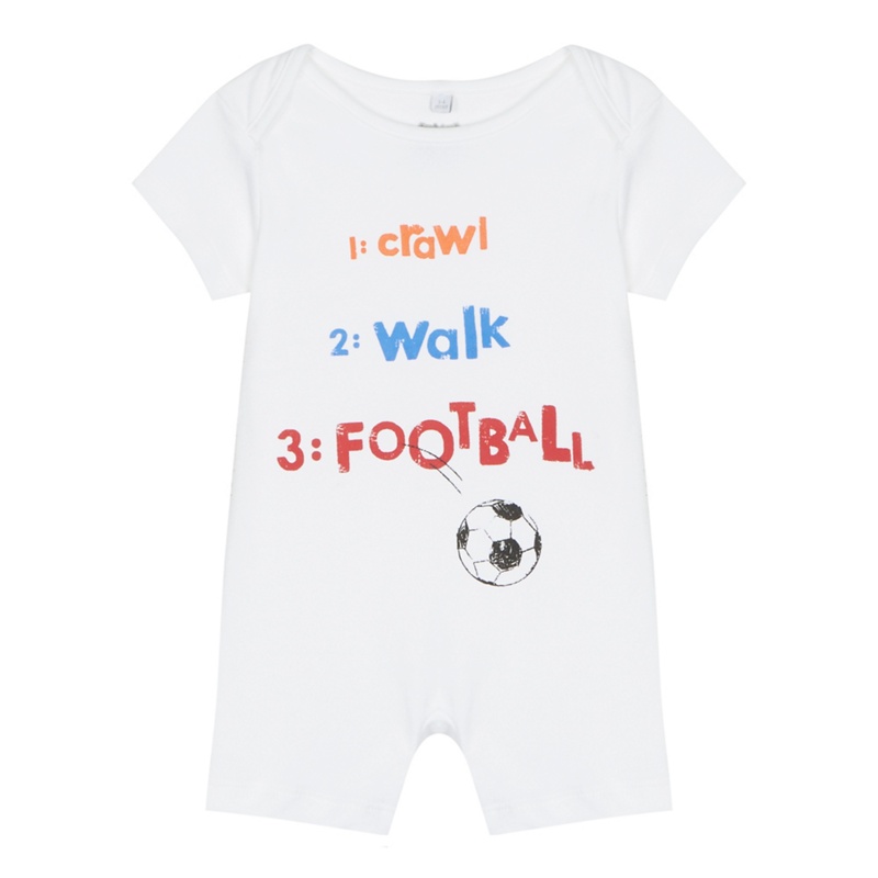 bluezoo - Baby Boys' White 'Football' Print Sleepsuit Review