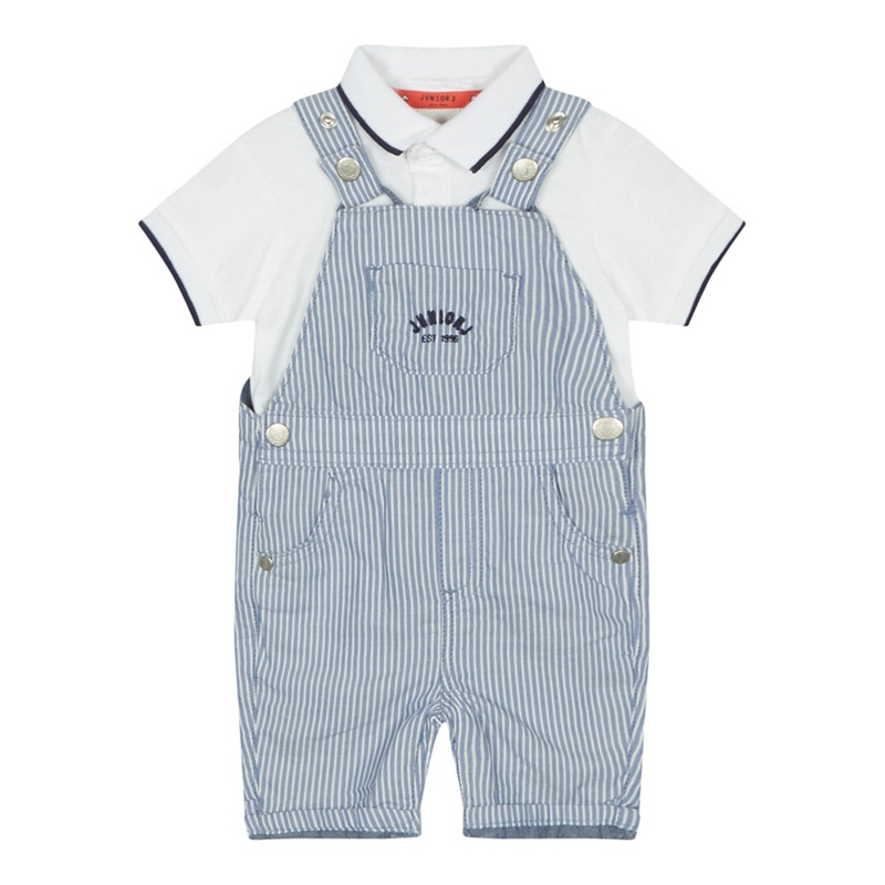 J by Jasper Conran - 'Baby Boys' Blue Striped Dungarees And Polo Shirt Set Review