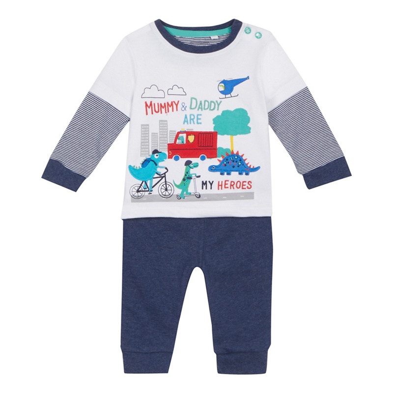 bluezoo - 'Baby Boys' Blue Striped Top And Jogging Bottoms Set Review