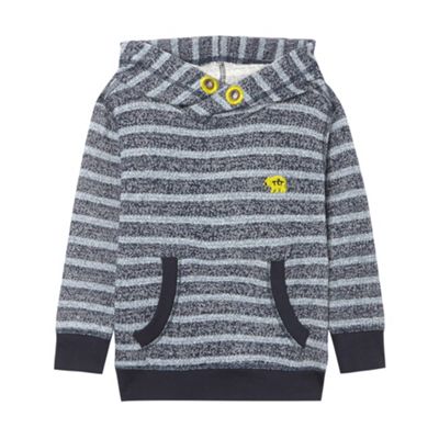 Boy's grey striped cowl neck sweater                                                                                            