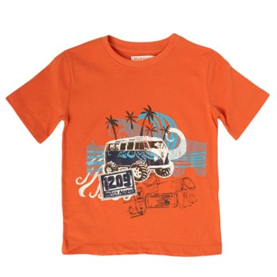 Boys orange camper van t-shirt