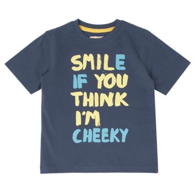 bluezoo Navy boys Smile t-shirt