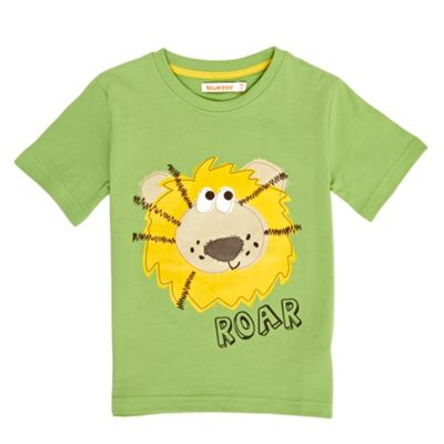 bluezoo Boys green lion print t-shirt
