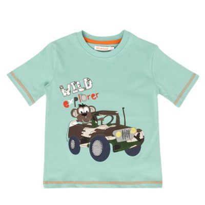 bluezoo Boys green jeep t-shirt