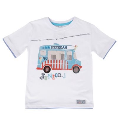 Boys white ice cream t-shirt