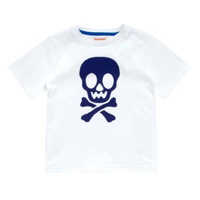 bluezoo White skull and crossbones boys t-shirt