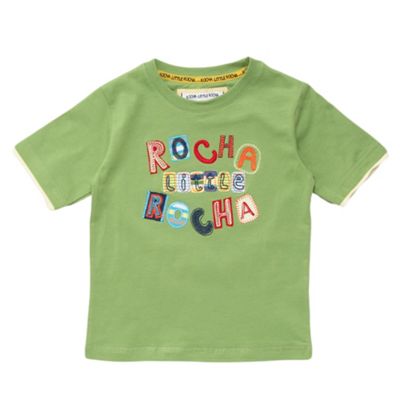 Boys green logo t-shirt