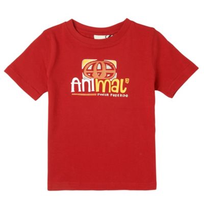 Animal Red printed boys t-shirt