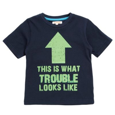 bluezoo Boys navy Trouble t-shirt