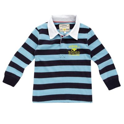 J by Jasper Conran Boys blue striped rugby shirt