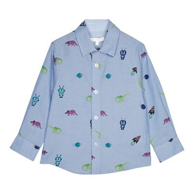 Boys Navy Knitted Zip Through Cardigan