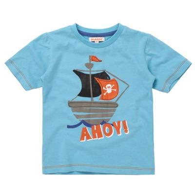Boys blue pirate ship t-shirt
