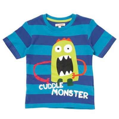 bluezoo Boys blue cuddle monster t-shirt
