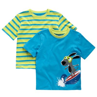 bluezoo Boys pack of two boys short sleeve t-shirts