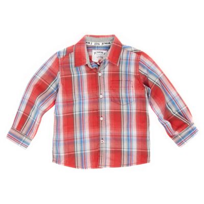 Boys Red Check Shirt
