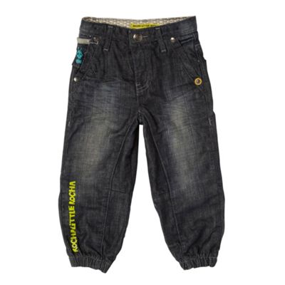 Boys blue denim cuffed jeans