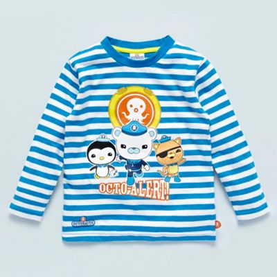 Character Boys blue striped Octonauts t-shirt
