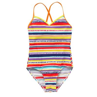 Blue Zoo Multi coloured striped swimsuit