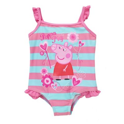 Character Pink Peppa Pig frill swimsuit