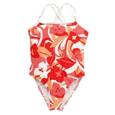 Roxy Pink flower swimsuits
