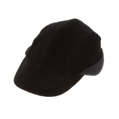 Black fleece baseball cap