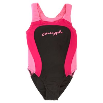 Pineapple Black and pink girls swimsuit