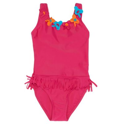 bluezoo Girls pink Hula swimsuit