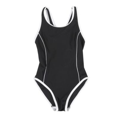 Girls black basic swimsuit