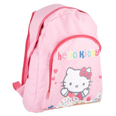 Girls pink Hello Kitty cupcake rucksack