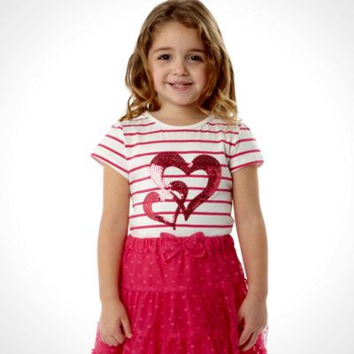 Girl's pink top, skirt and tights set                                                                                           