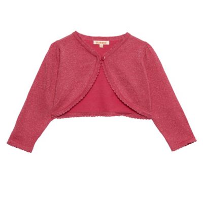 Girl's pink glittery party cardigan                                                                                             