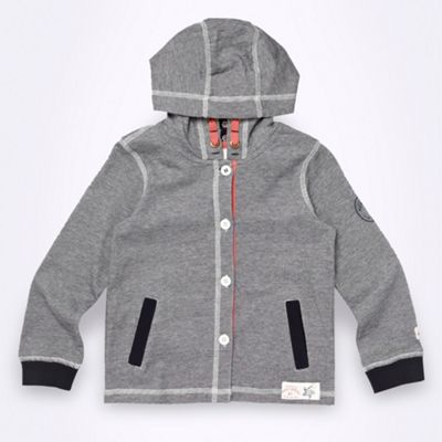 Boy's navy striped jersey hoodie                                                                                                