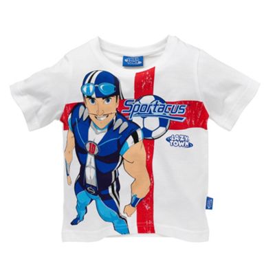 White Sportacus t-shirt