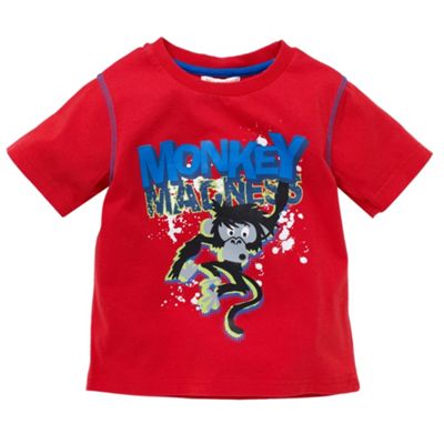 Blue Zoo Red Monkey Madness t-shirt