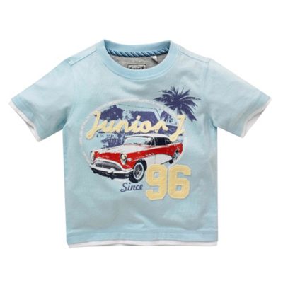 Blue car logo t-shirt