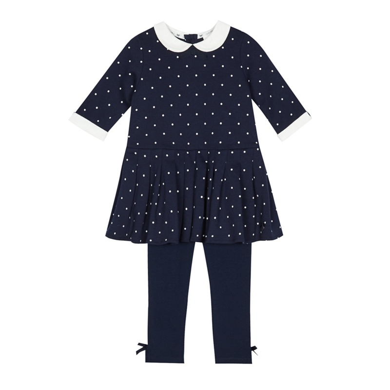 J by Jasper Conran - Girls' Navy Dotty Tunic And Leggings Set Review