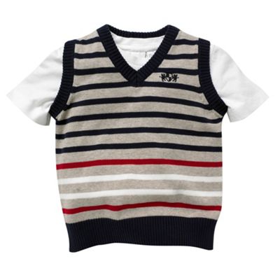 Navy striped tank and t-shirt set