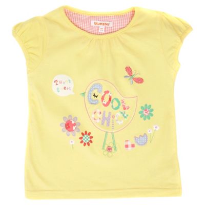 bluezoo Girls yellow cool chick t-shirt